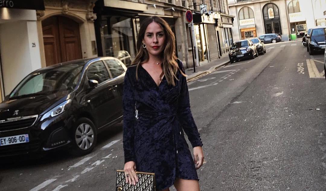Brittany Xavier wearing Louis Vuitton outside Louis Vuitton Paris
